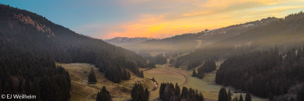 Ausblick von Drohne über Gunzesried