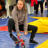 Valentina Hammer bei einer Aktion auf der ORLA 2024